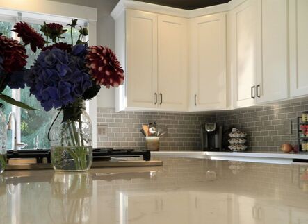 Laura ZB Design Interior Designer Kitchen Makeover Custom Cabinets White Tile